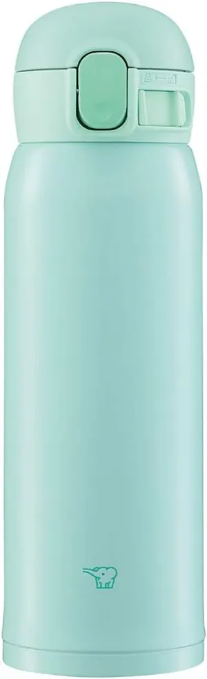 Zojirushi SM-WA48-GL Water Bottle, One-Touch Stainless Steel Mug, Seamless 0.48L Apple Green